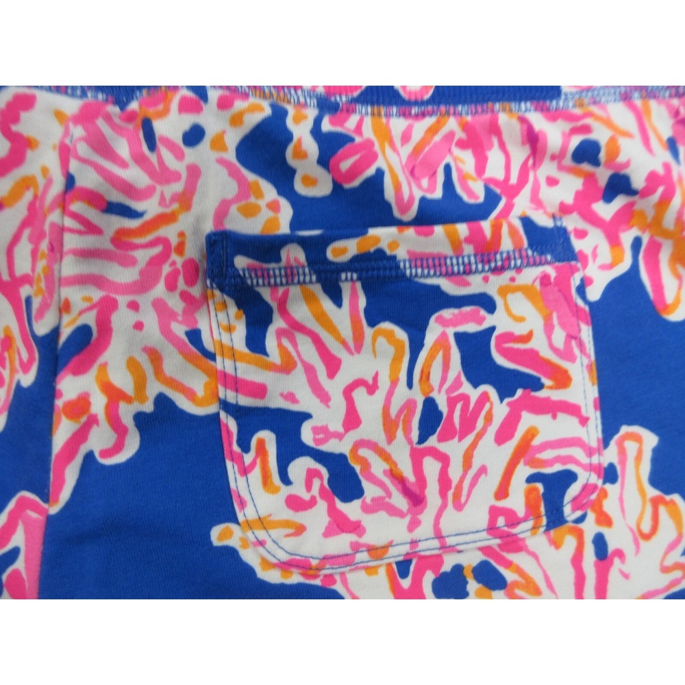 Lilly Pulitzer Yasmin Shorts Womens Small Brilliant Blue Its Electric Drawstring - Picture 14 of 14